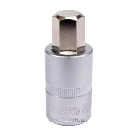 Головка торцева з насадкою HEX YATO : квадрат 1/2". HEX M14, L= 55 мм [40/160]