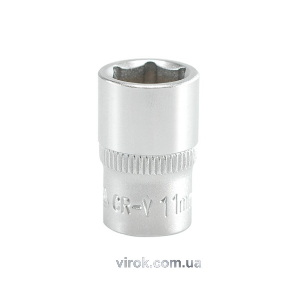 Головка торцева 6-гранна YATO : квадрат 1/4", М= 11 мм, L= 25 мм [24/240/400]