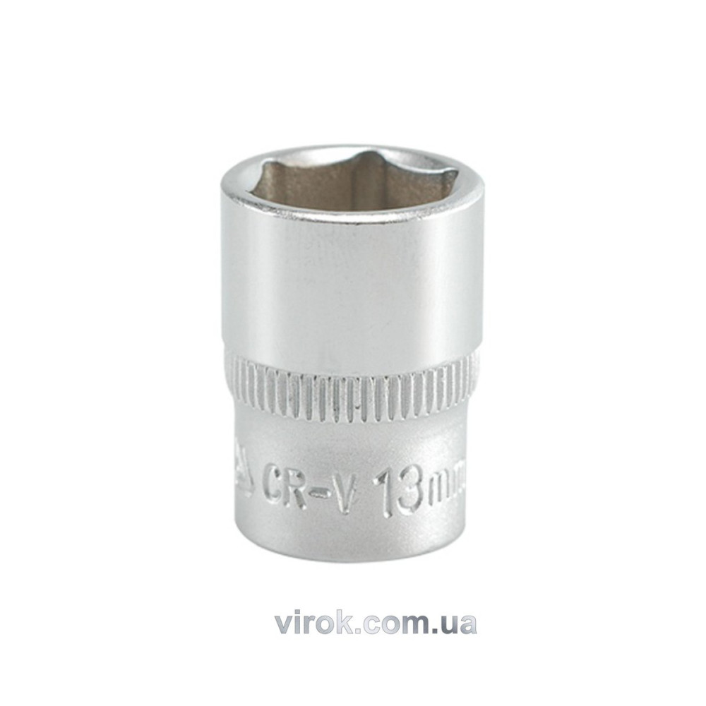 Головка торцева 6-гранна YATO : квадрат 1/4", М= 13 мм, L= 25 мм [24/240/400]