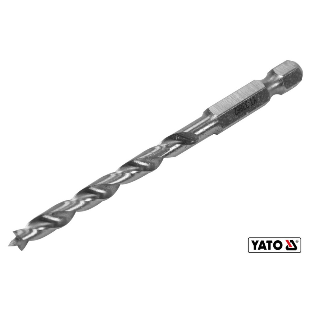 Свердло по дереву YATO : Ø5 x 85/50 мм, хвостовик- HEX 1/4", HSS 4241(DW)