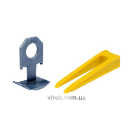 Кліпси і клини для викладання керамічної клитки VOREL : 1.5 mm, t≤ 14 мм. 50+50 (Шт/Уп.) [15]