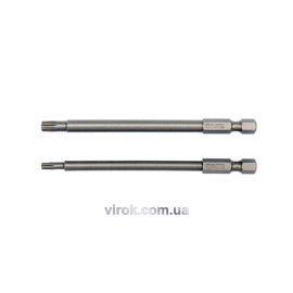 Набір насадок викруткових YATO : "TORX SECURITY" T15/T27, квадрат 1/4", L=100мм. 2 шт. [25/100]