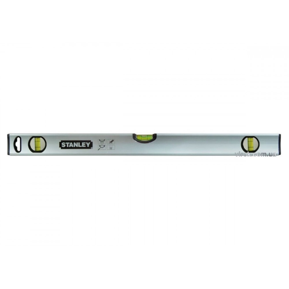Рівень магнітний STANLEY "Classic Box Level" : L= 180 см. 3 капсули