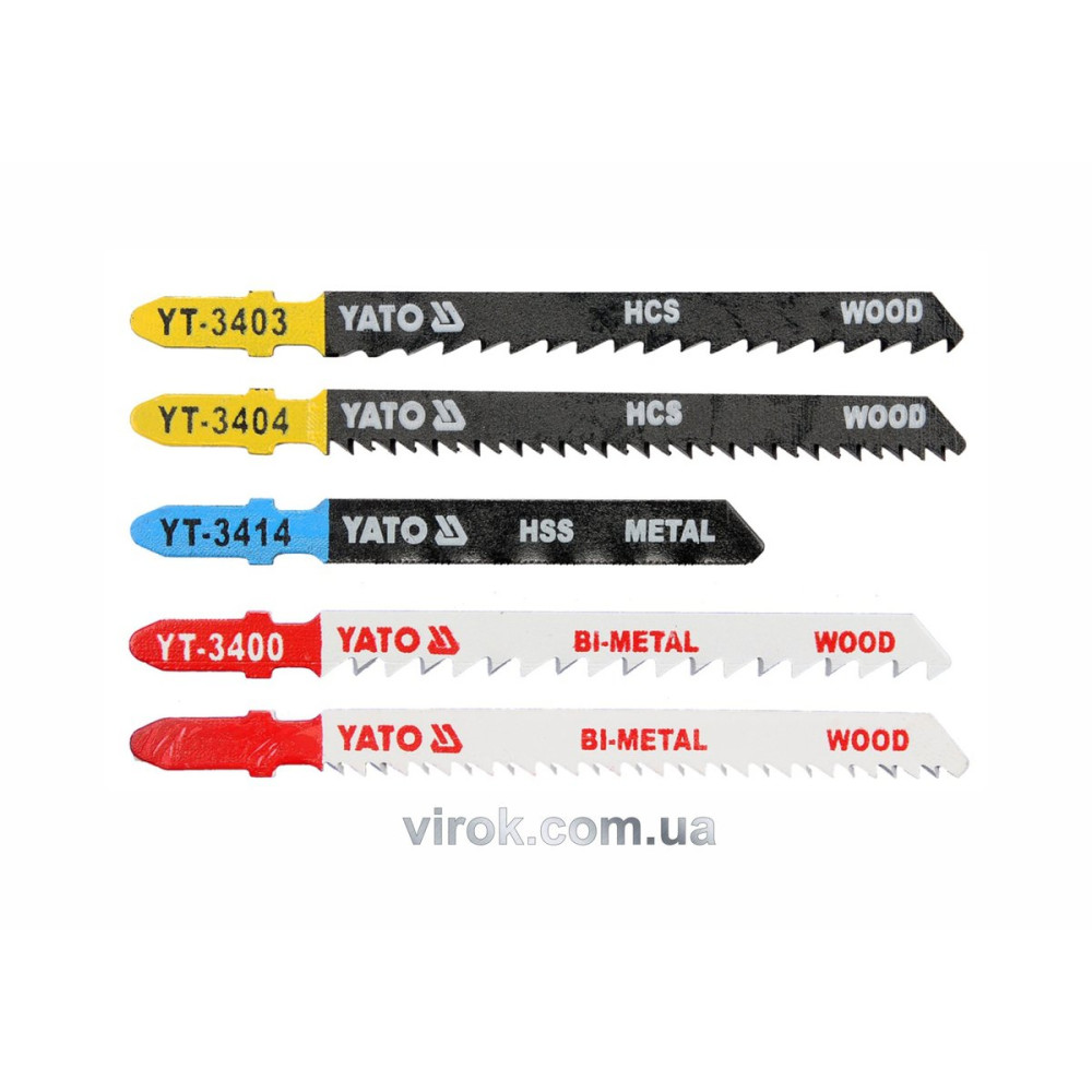 Полотно для електролобзика YATO "MIX" : L=75-100 мм. Набір 5 Од. YT-3445