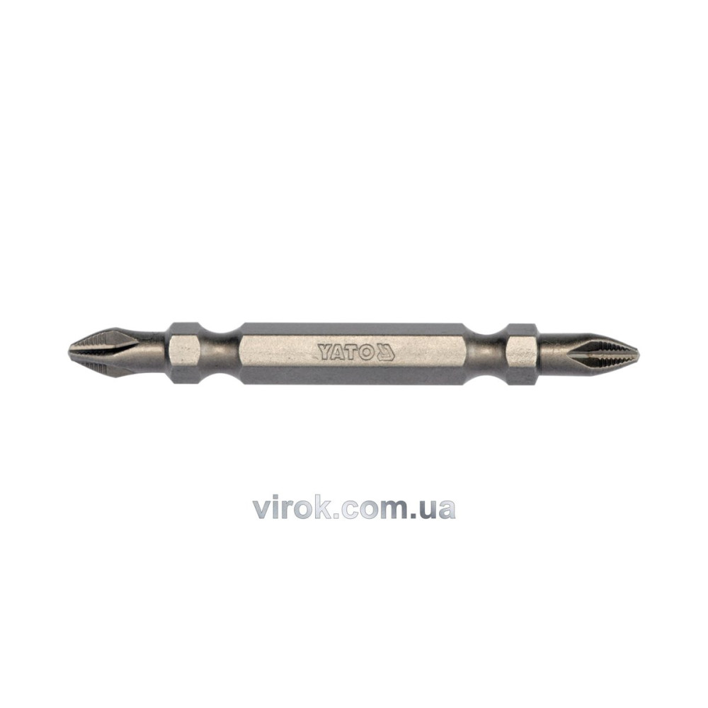 Насадка викруткова двостороння YATO : Philips РН2 - PH2, L= 65 мм. 10 (Уп/Шт.) [25/100]