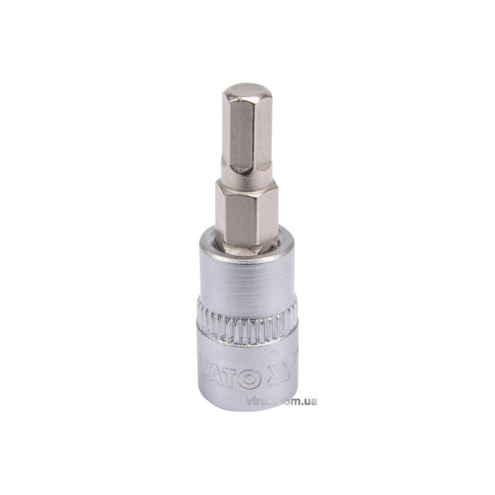 Головка торцева з насадкою HEX YATO : квадрат 1/4". HEX M5, L= 37 мм [150/600]
