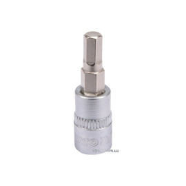 Головка торцева з насадкою HEX YATO : квадрат 1/4". HEX M5, L= 37 мм [150/600]