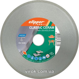 Диск алмазний по кераміці CLIPPER CLA CERAM; Ø= 180 x 25.4/22.23 мм
