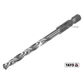 Свердло по металу YATO: HSS6542, Ø=5мм, HEX-1/4", l=86/52мм,для нержав.,конструкт.,легов.сталі(DW)