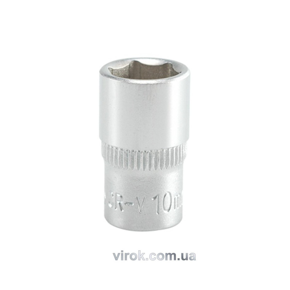 Головка торцева 6-гранна YATO : квадрат 1/4", М= 10 мм, L= 25 мм [24/240/400]