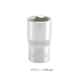 Головка торцева 6-гранна YATO : квадрат 1/4", М= 10 мм, L= 25 мм [24/240/400]