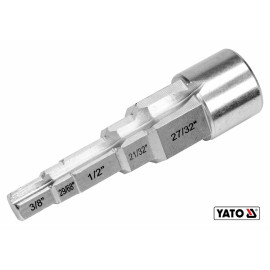Ключ ступеневий YATO: головка з квадратом 1/2" до головок 3/8",29/68",1/2",21/32", 27/32",Cr-V YT-03317