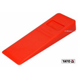 Клин для розколювання дерев пластиковий YATO : 205 x 72 x 30 мм, 220 г [20/40]