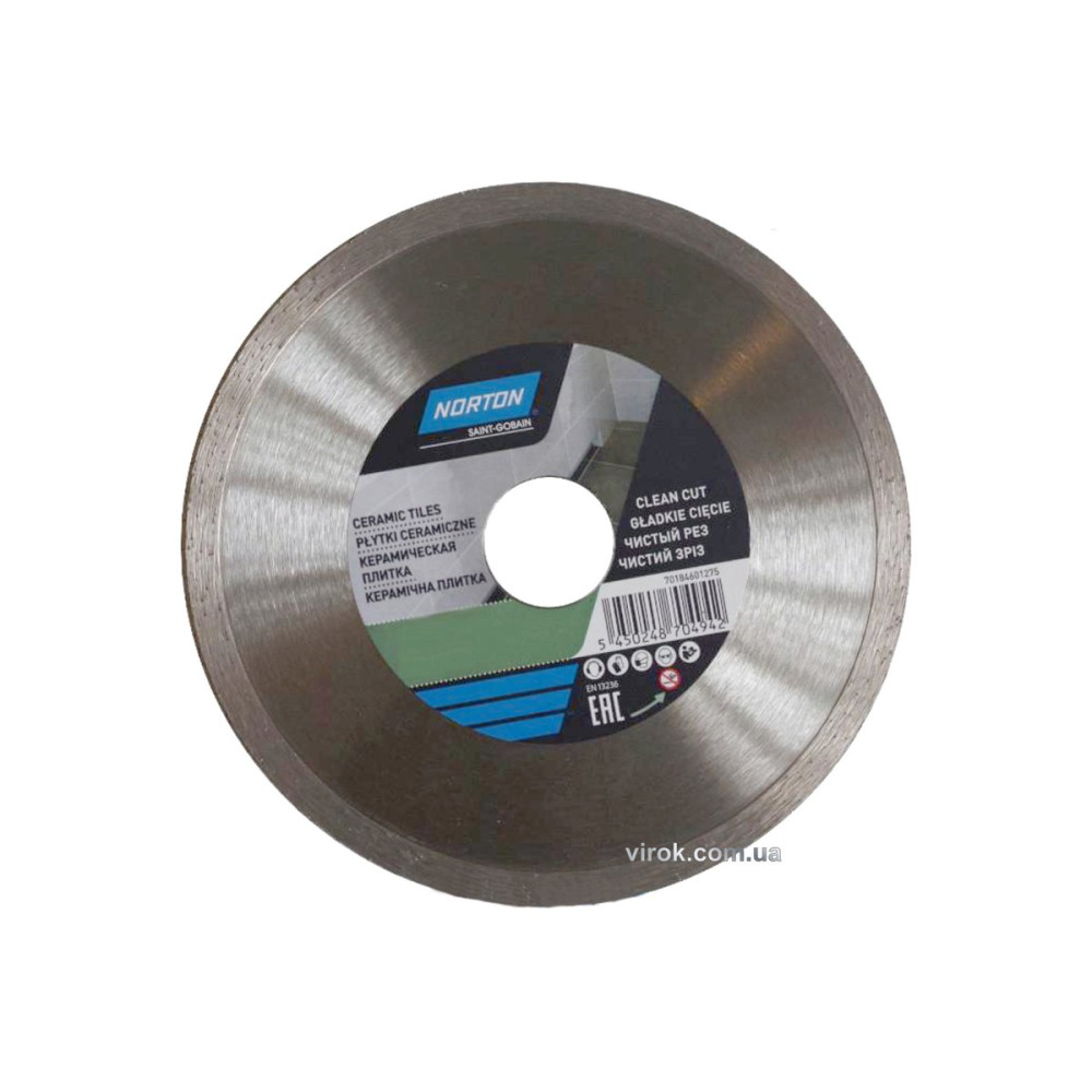 Диск алмазний NORTON-DIY CERAMIC TILES для кераміки : Ø= 230/25,4/ 22.23 мм
