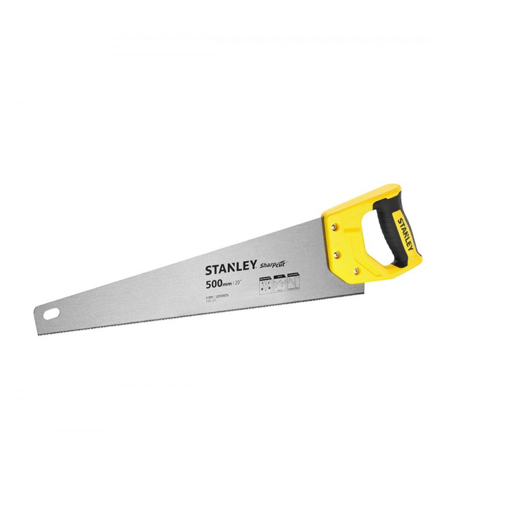 Ножівка по дереву STANLEY "SHARPCUT" : L= 500 мм, 11 зубів/1"
