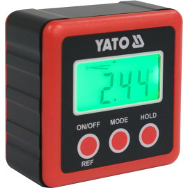 Кутомір електронний YATO; діапазон 4х 0-90° з живленням від 2 батарейок 1,5 В тип ААА YT-71000