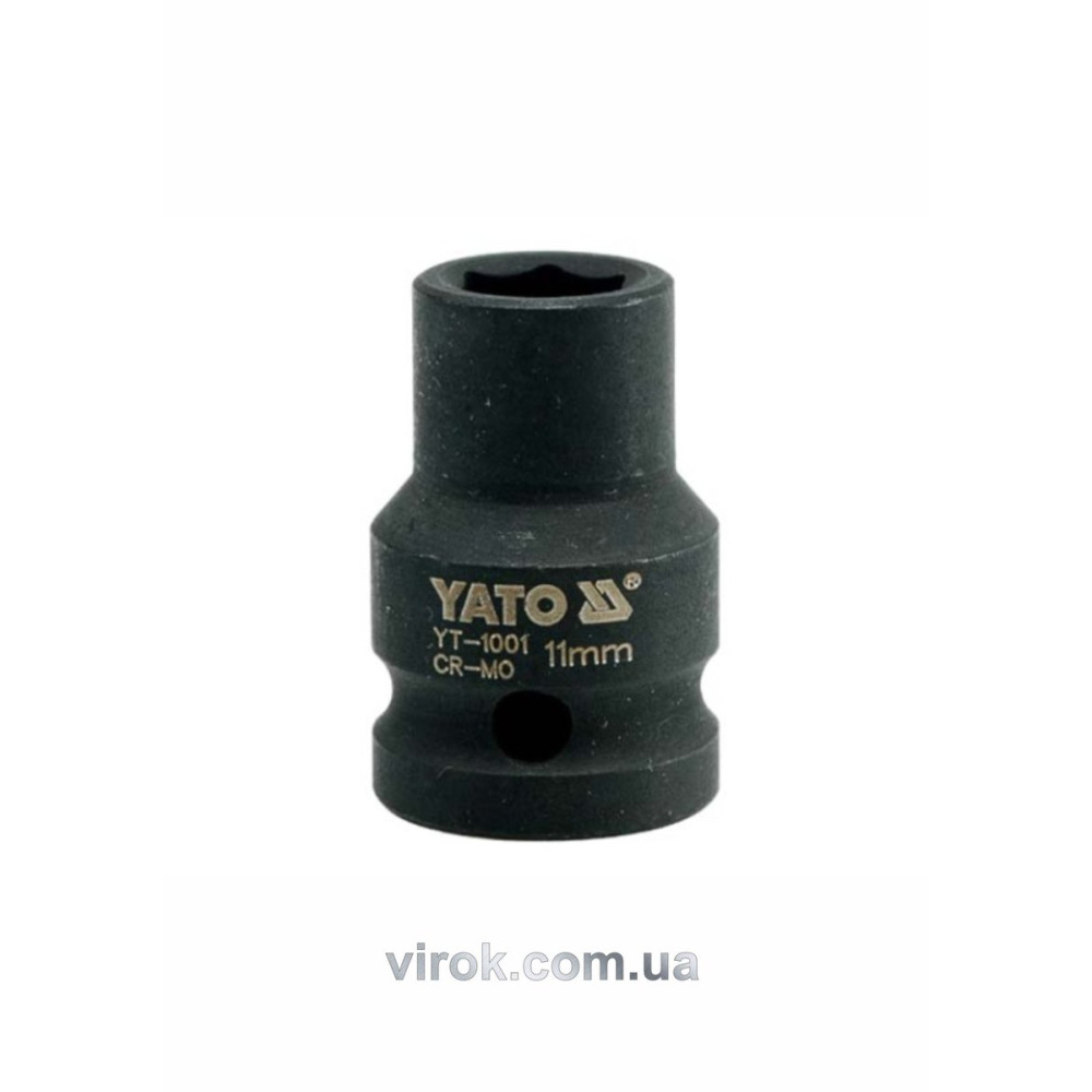Головка торцева ударна 6-гранна YATO : квадрат 1/2", М= 11 мм, L= 39 мм [60/240]