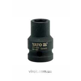 Головка торцева ударна 6-гранна YATO : квадрат 1/2", М= 11 мм, L= 39 мм [60/240]