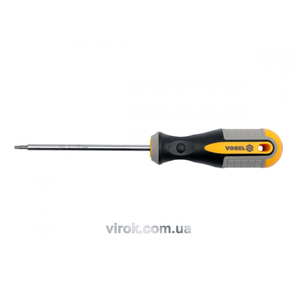 Викрутка зіркова VOREL : TORX-Security Т9 х 75 мм. CrV [12/96/384](DW)