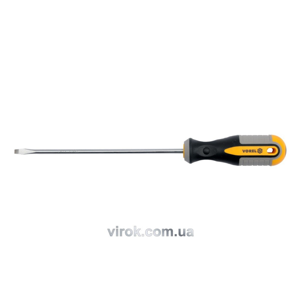 Викрутка плоска VOREL : SL4 х 200 мм. Cr-V [12/60/240]