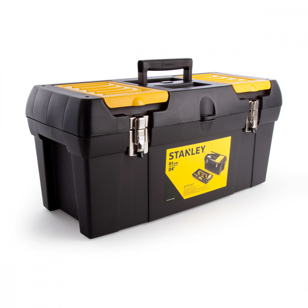 Ящик для інструменту STANLEY series 2000 : 2 органайзери, лоток, металеві замки, М= 610х270х284 мм.