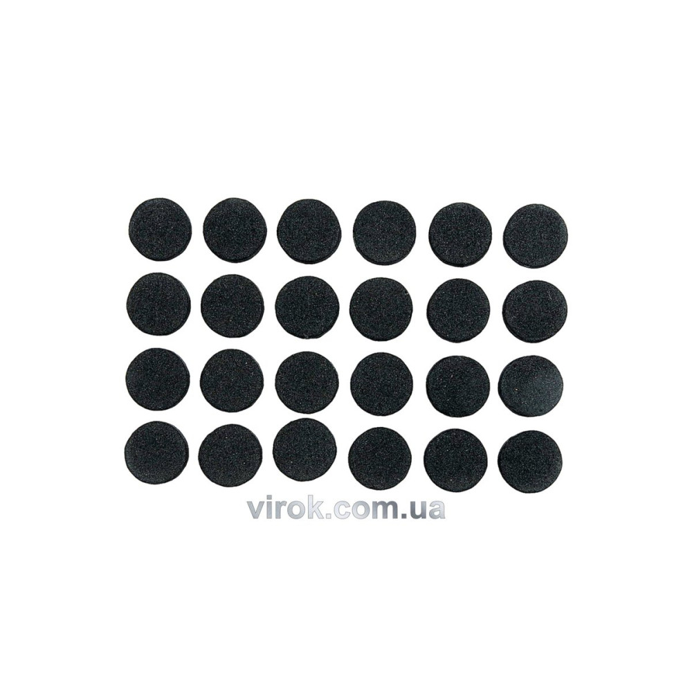 Протектор самоклеючий антиковзкий VOREL, 10мм набір 24шт. (чорні) [60/720]