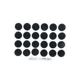 Протектор самоклеючий антиковзкий VOREL, 10мм набір 24шт. (чорні) [60/720]