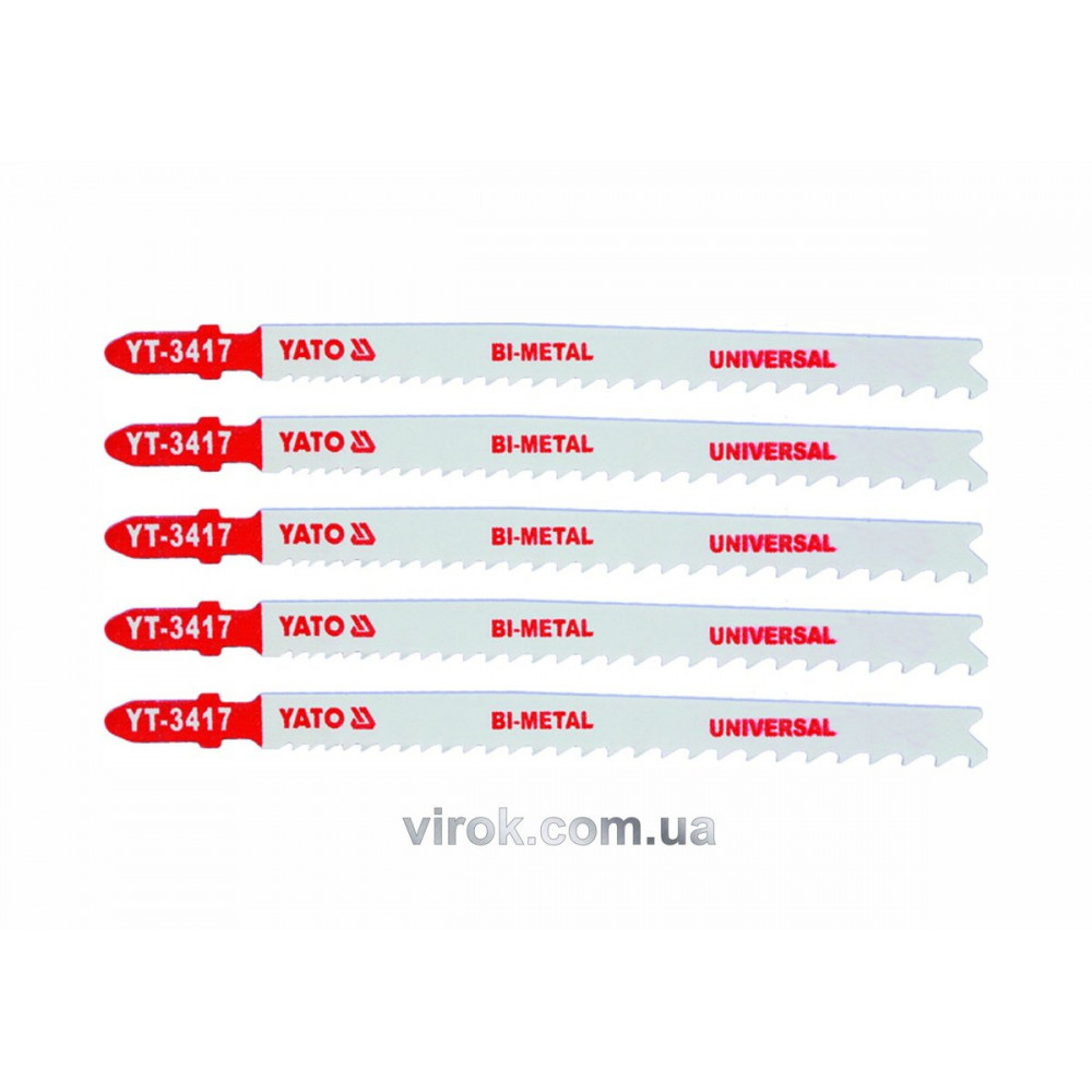 Полотно для електролобзика(метал) YATO : 10-5TPI, L= 130 мм, Уп. 5 Шт. YT-3417