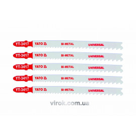 Полотно для електролобзика(метал) YATO : 10-5TPI, L= 130 мм, Уп. 5 Шт. YT-3417