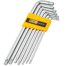 Haбіp Г-подіб. ключів подовжених з отвором TORX 7 пр. (T10H-T40H) JCB Tools JCB-5071TL