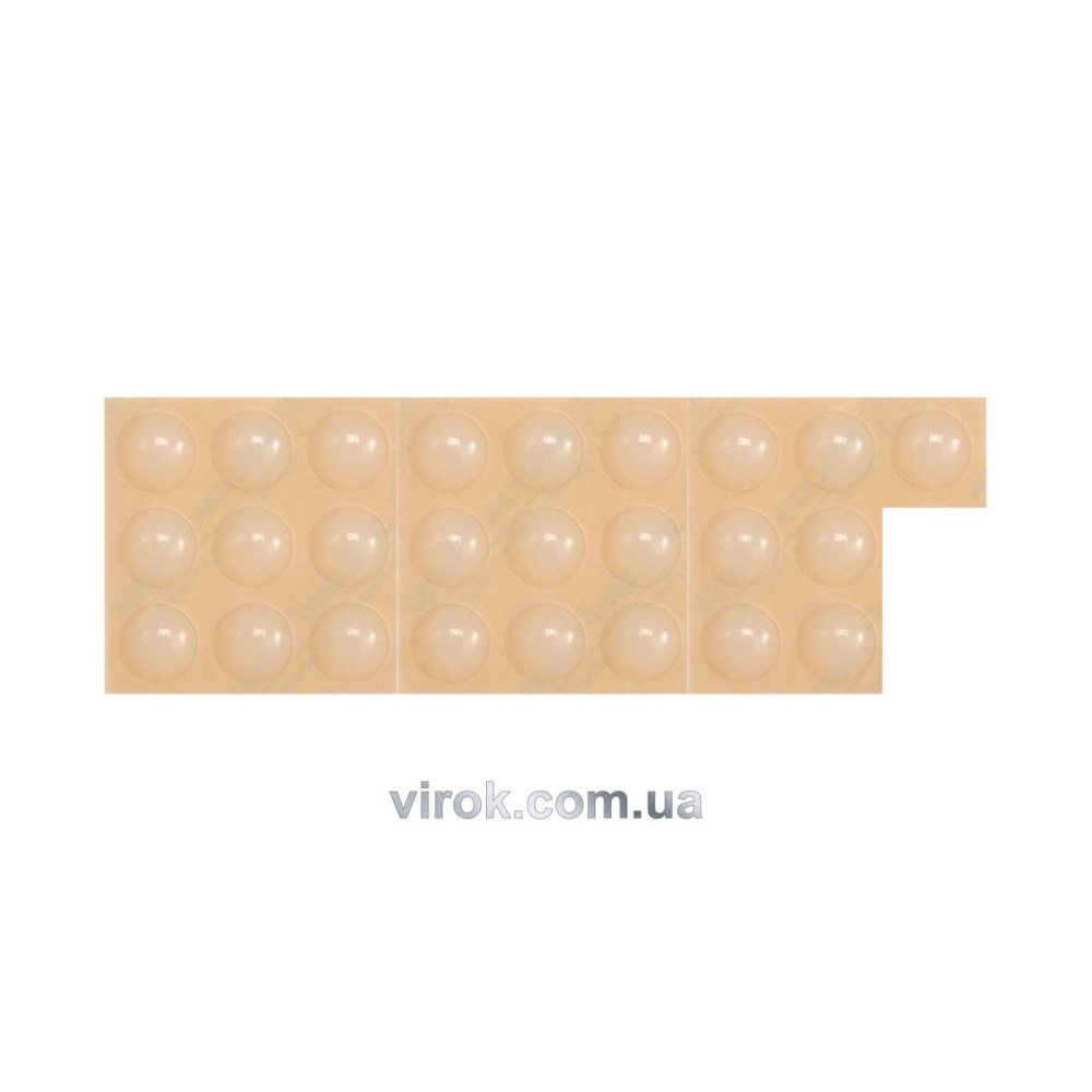 Прокладка силіконова самоклеюча під меблі VOREL,  8мм, набір 25шт [32/576]