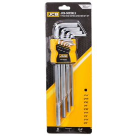 Haбіp Г-подіб. ключів подовжених HEX 9 пр. JCB Tools JCB-5093XLS