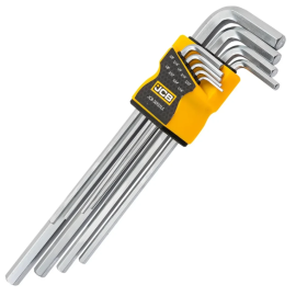 Haбіp Г-подіб. ключів подовжених HEX 9 пр. JCB Tools JCB-5093XLS
