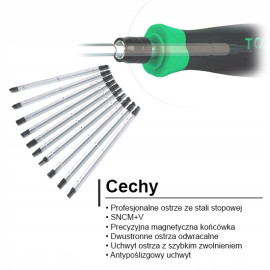 Набор отвертка с насадками 20 в 1 TOPTUL (PH,PZ,SL,Hex,Torx) GAAI2101
