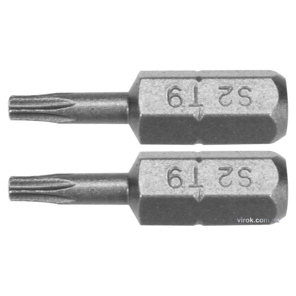 Насадка викруткова YATO : TORX T9 x 25 мм, HEX 1/4", AISI S2, 2 шт(DW)
