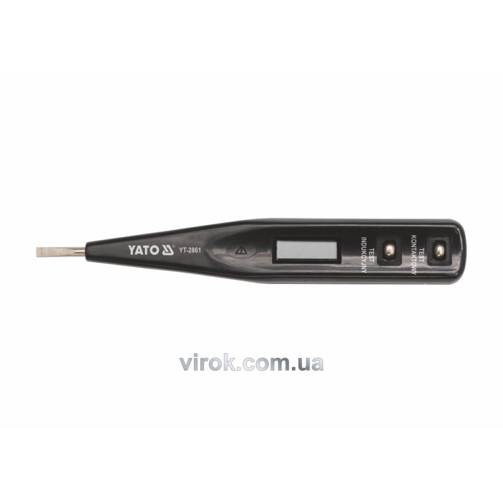 Індикатор напруги YATO контрольний цифровий 12-250 V LCD [20/500]