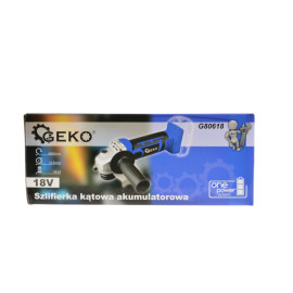 Акумуляторна кутова шліфмашинка 115 мм 18V Li-ion GEKO G80618