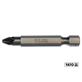 Насадка викруткова YATO : "Pozidriv" PZ2 x 50 мм. HEX 1/4". 10 (Уп/Шт.) [20/100]