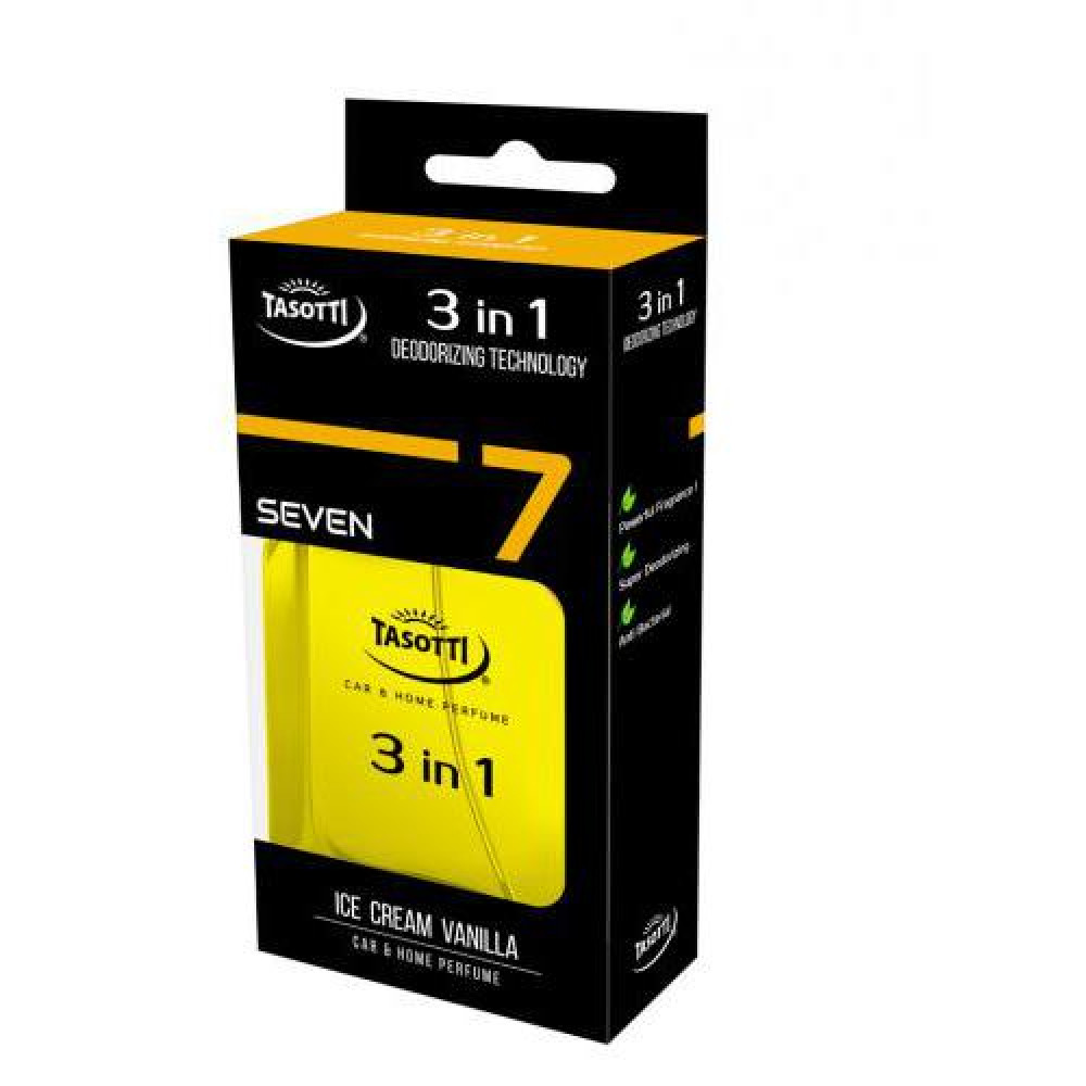 Ароматизатор спрей Tasotti/антибактериальная серия "3 in 1"- 50ml/Ice Cream Vanilla (№7)
