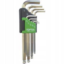 Набор шестигранников дюймовых с шаром TOPTUL 1/16"-3/8" 9ед. GBAL0901