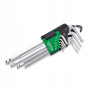 Набор шестигранников дюймовых с шаром TOPTUL 1/16"-3/8" 9ед. GBAL0901