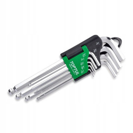 Набор шестигранников дюймовых с шаром TOPTUL 1/16"-3/8" 9ед. GBAL0901