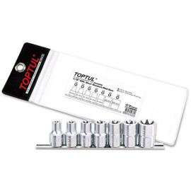 Набор головок TORX на планке TOPTUL 1/2" E10-E24 7ед. GAAG0704