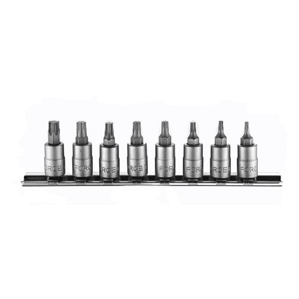 1/4" Набор головок-бит Torx с отверстием 8 пр. (T8H-T40H) (FORCE 20812T)