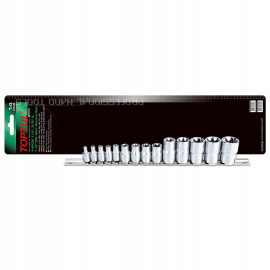 Набор головок TORX на планке TOPTUL 1/4"-1/2" E4-E24 14ед. GAAR1402