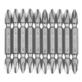 Набор бит крестовых Philips, двухсторонние РН.2, L=65 мм, 10 пр. (FORCE 2101L)