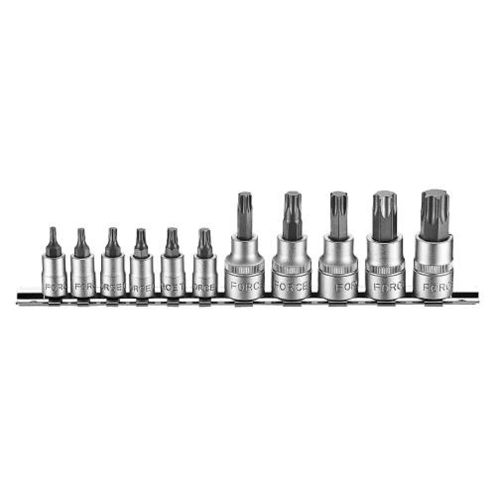 1/4"+3/8" Набор головок-бит Torx 11 пр. (FORCE 2111I)