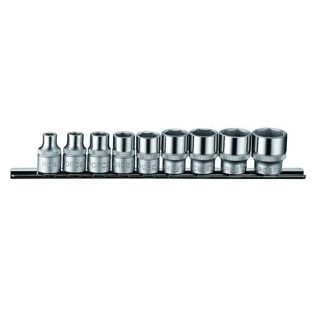 3/8" Набор головок дйюмовые 6-гр. 9 пр. (1/4"-3/4") (FORCE 3098)