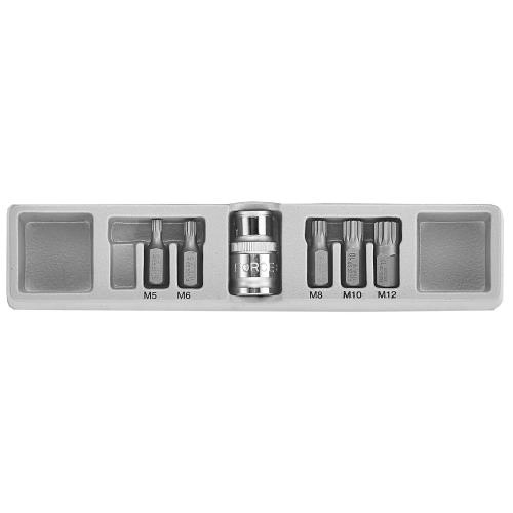 1/2" Набор бит Spline 10 мм 6 пр. (М5-М12) (FORCE 4066)
