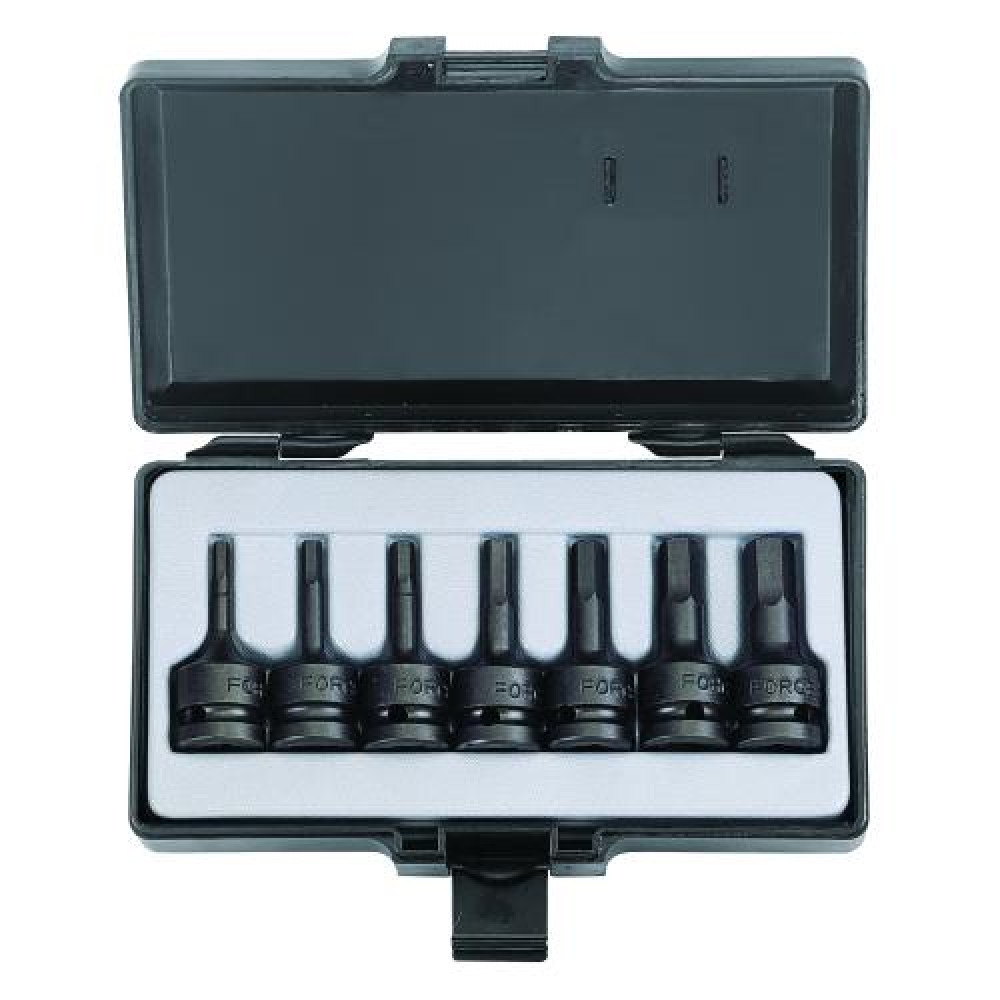 1/2" Набор головок-бит 6-гр. ударных 7 пр. (3/16"-9/16") (FORCE 4077S)